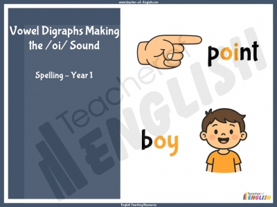 Vowel Digraphs Making the oi Sound - Year 1
